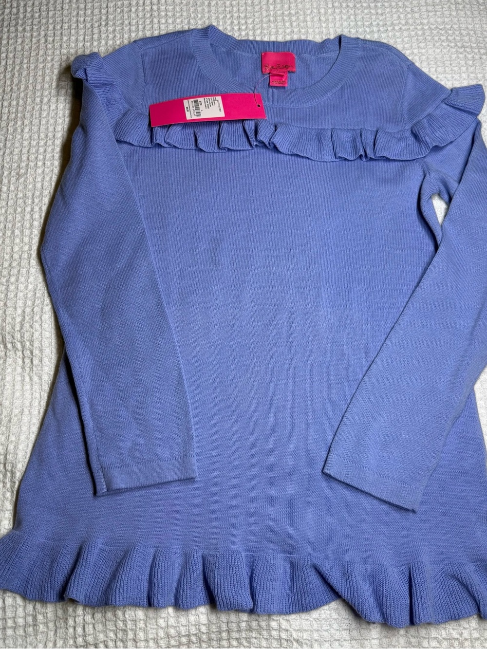 Lilly Pulitzer Lavender Ruffle Knit Sweater Top - Picture 1 of 5
